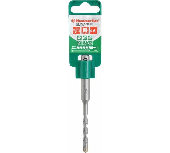 Бур Flex 201-310 (6x50х110 мм; SDS-plus; Cross-тип) Hammer 170586