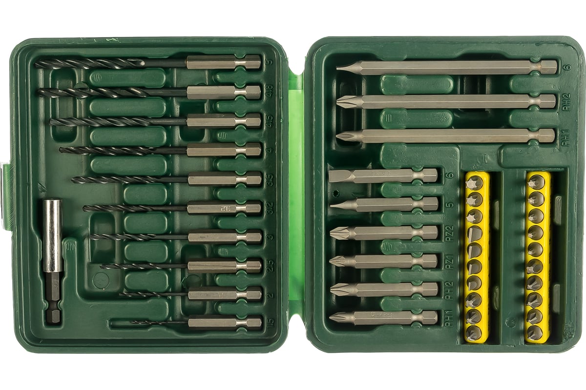 Набор бит со сверлами 40 предметов Kraftool 26156-H40 - выгодная цена ...