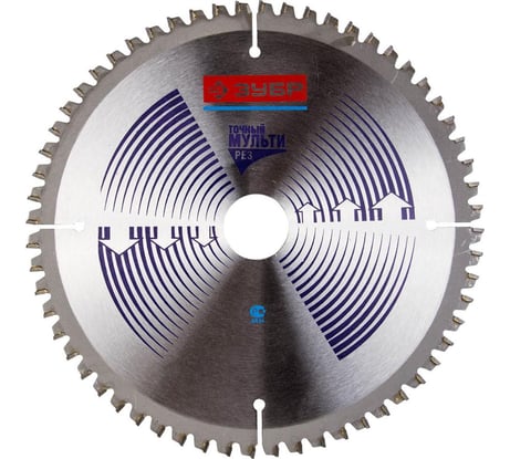 Диск пильный по алюминию/ламинату/пластику (185х16 мм; 60Т) "точный-мульти рез" Зубр 36907-185-16-60