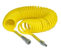 Шланг спиральный с БРС 0850 - 10 м. CDC Pneumatics UC 0850-10C YELLOW