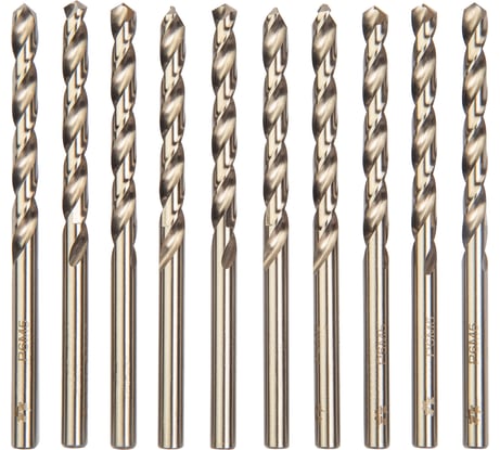 Сверло по металлу Р6М5/М2 (10 шт; 2.8 мм; ц/х; вышлифованное Класс А1) WOLFSTAR da00225