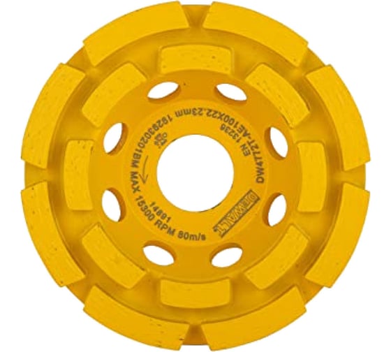 Чашка алмазная двойная (100х22.23 мм) DEWALT DW4772T-AE