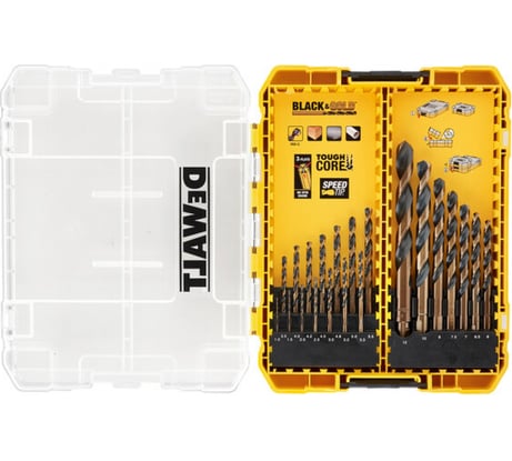 Набор сверл по металлу (21 шт; HSS-G) Dewalt DT70755-QZ