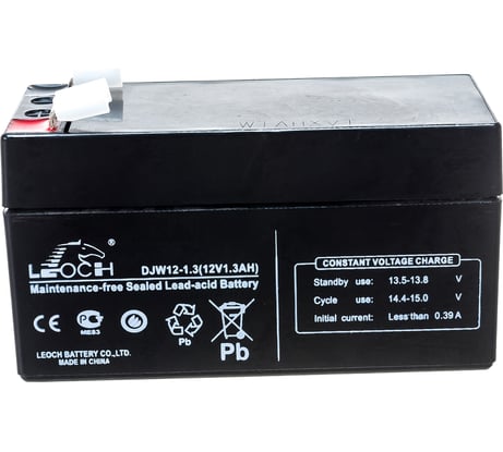 Аккумулятор для ИБП Leoch DJW12-1.3 12В, 1.3 Ач УТ-00001274