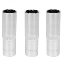 Головка торцевая 12-гранная YATO 1/2 16мм длинная CrV, 3 штуки YT-12938Y