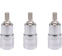Головка торцевая cо вставкой YATO SPLINE 1/2 М8, 3 штуки YT-04342Y