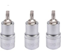 Головка торцевая cо вставкой YATO TORX 1/2 Т27, 3 штуки YT-04312Y