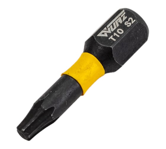 Набор торсионных намагниченных бит TORX (10 шт; 25 мм; S2) WURZ 4230