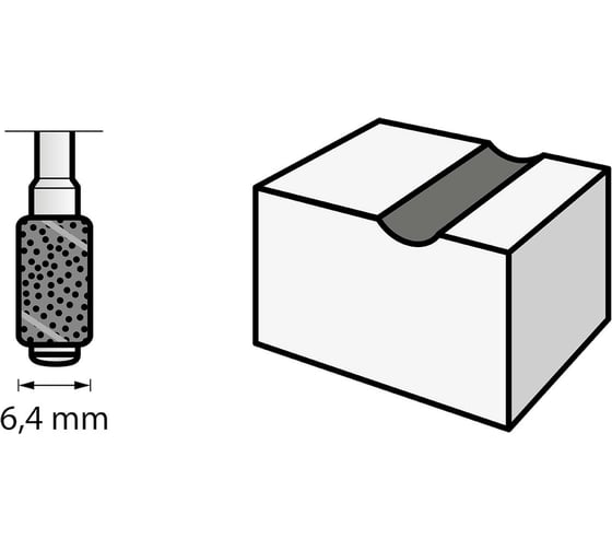 Валик наждачный 431 (6 шт; 6.4 мм; зерно 60) Dremel 2615043132
