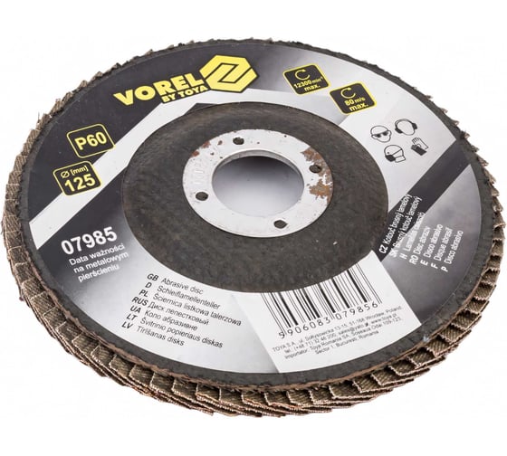 Диск лепестковый (125х22 мм; Р60) VOREL 7985