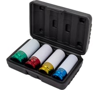 Набор головок ударных для литых дисков в защитном кожухе Forsage 4 предмета (17, 19, 21мм), в кейсе F-4046(64919)