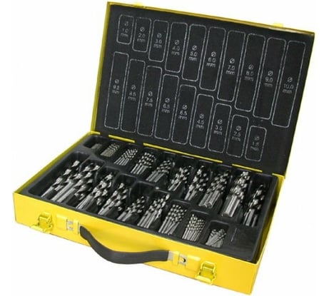 Набор сверл по металлу (375 шт; 1-10 мм; HSS) Энкор 21171