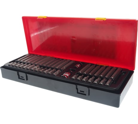 Набор бит TORX HEX SPLINE JTC с адаптерами 3/8" 1/2" в кейсе 40 предметов -K1402 263838
