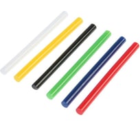 Клеевые стержни 7х100 мм, разноцветные, 6 шт ТУНДРА 6074043