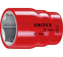 Головка торцевая VDE шестигранная диэлектрическая (12 мм; 3/8"; 1000 V) Knipex KN-983712
