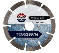 Диск алмазный TORGWIN отрезной сегмент по бетону и камню 125х22.2/10х2.0мм. Сold press Standard T441063