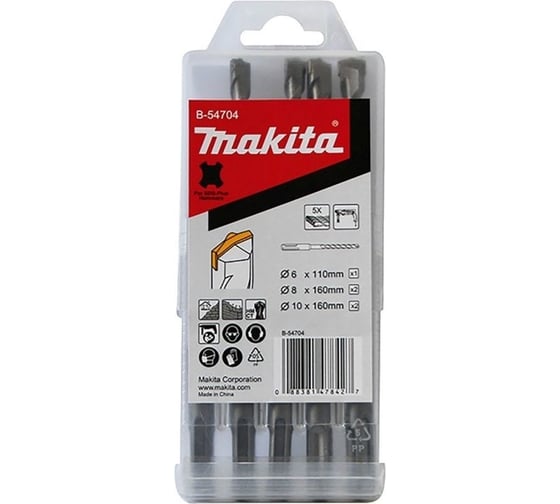 Набор буров SDS-Plus Centering (5 шт; 6х110/8х160/10х160 мм) Makita B-54704