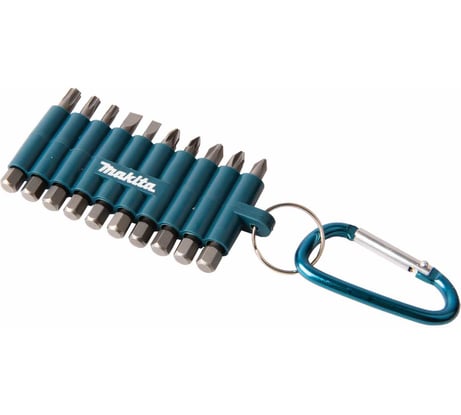 Набор бит 10 шт с карабином Makita D-65028