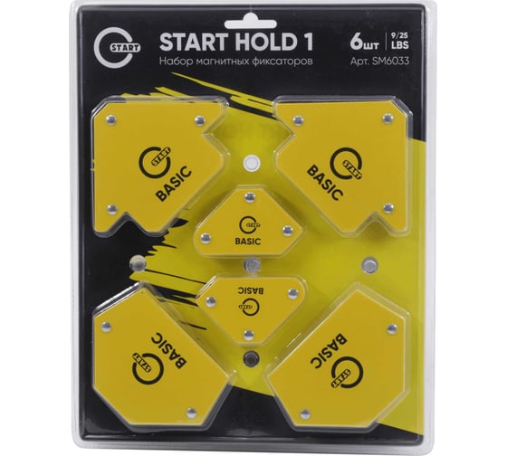 Набор магнитных фиксаторов Start HOLD 1 (6шт) 9 LBS/25 LBS SM6033 1