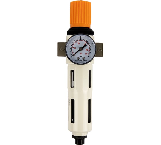 Фильтр-масловлагоотделитель WIEDERKRAFT 1/4 5 мкм, 16 Бар. с регулятором давления и автоматическим сбросом WDK-7720FA 1