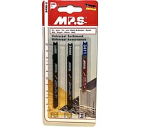 Набор полотен MPS для лобзика по дереву и металлу с хвостовиком U, 3 шт 3490-3