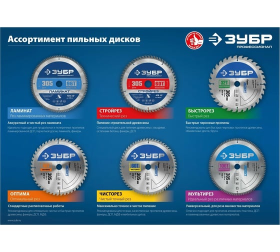 Диск пильный по дереву ЗУБР Быстрорез 185 x 20 мм, 24Т 36901-185-20-24