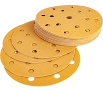 Шлифовальный диск на бумажной основе Свое ремесло Amber D=150мм 15отв., Р80 (упак 50шт) АМ199331