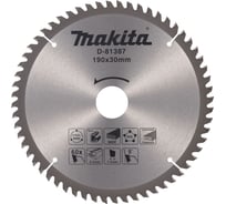 Пильный диск универсальный Makita для алюминия/дерева/пластика, 190x30x2.2/1.4x60T D-81387