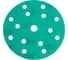 Шлифовальный круг Long Abrasive AF77 Green 150мм на липучке, Р500, 15отв D771505015-100 3