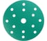 Шлифовальный круг Long Abrasive AF77 Green 150мм на липучке, Р120, 15отв D771501215-100 1