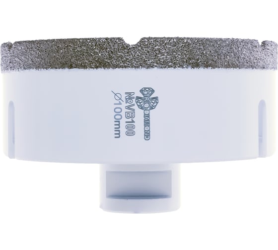 Коронка алмазная по керамограниту TRIO-DIAMOND 100 мм, М14, Vacuum Brazed VB100