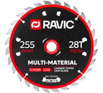 Диск пильный Ravic по стали универсальный 255х2/1.6х25.4 мм, Z=28 215.0255