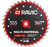 Диск пильный Ravic по стали универсальный 355х2.8/2.2х25.4 мм, Z=36 215.0355