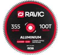 Диск пильный Ravic по алюминию, отрицательный угол 355x3.4/2.8x25.4 мм, Z=100 212.1355