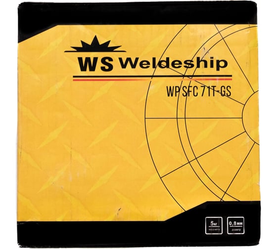 Проволока порошковая самозащитная WS WELDESHIP Е71T-GS 0.8мм D200 V/P WPJUFC71GS08200 1