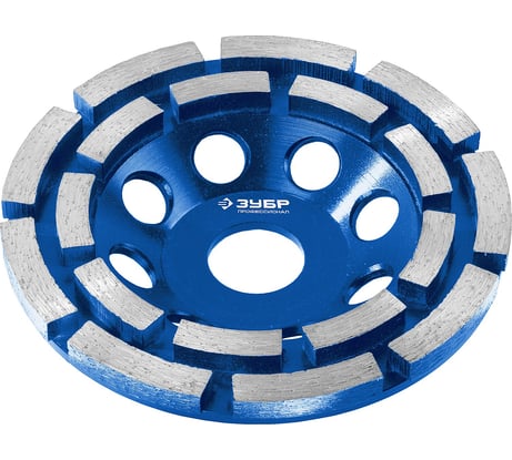 Двухрядная алмазная шлифовальная чашка, ЗУБР Профессионал 115мм 33372-115