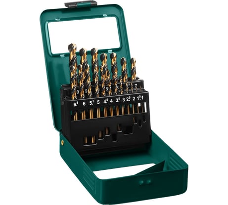 Набор сверл Kraftool по металлу 19 шт, 1-10 мм, HSS-Co 29656-H19