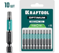 Бита KRAFTOOL Optimum TX 30, 50 мм, 10 шт 26126-30-50-10