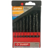 Набор спиральных сверл по дереву (8 шт.) "Корона" ЗУБР 29421-H8