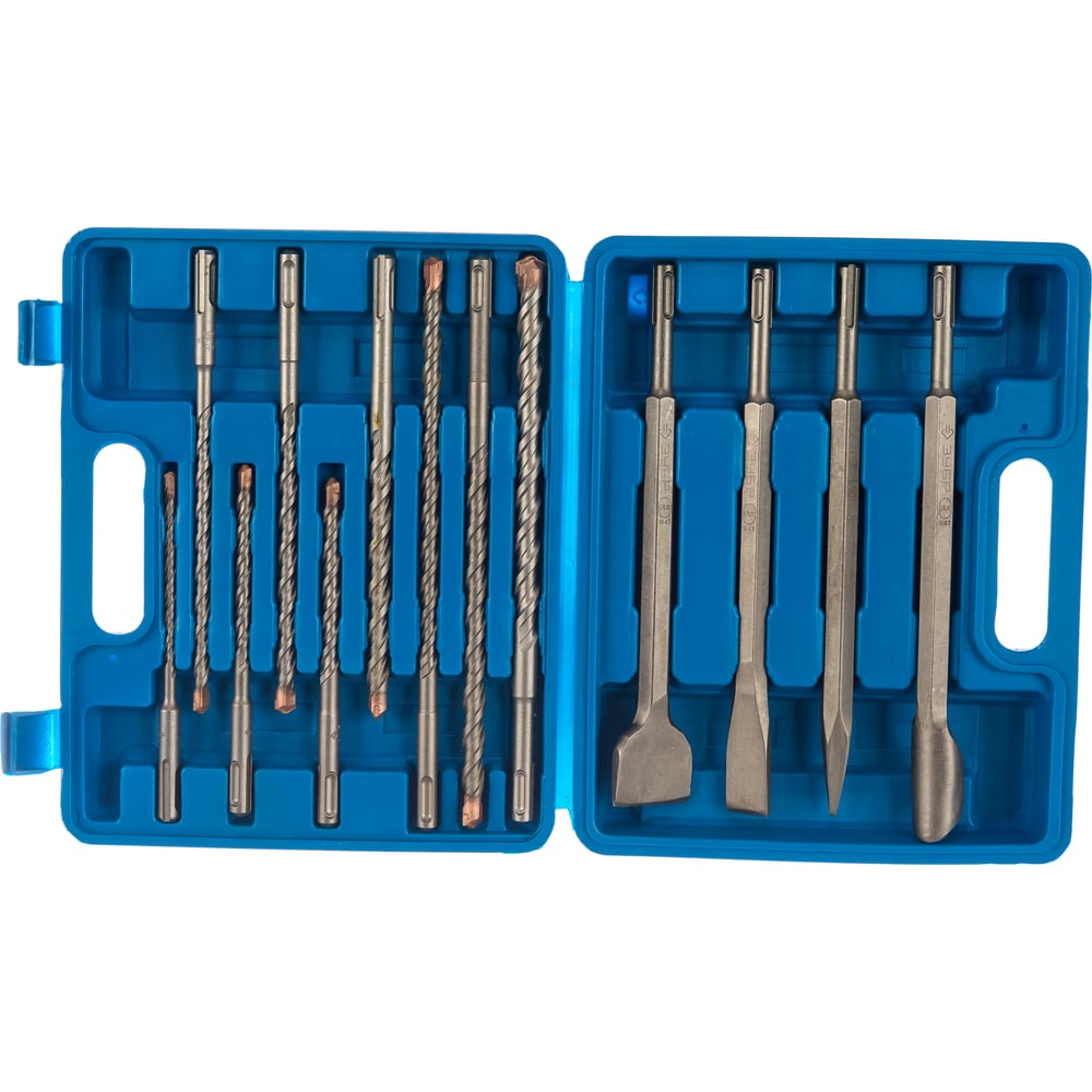 Набор зубил и сверл SDS-Plus (13 шт.) для перфораторов ЗУБР 29360-H13 ...