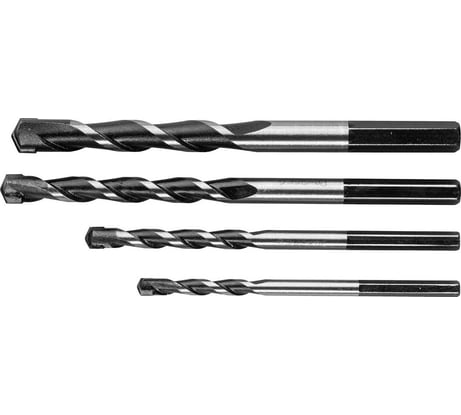Набор сверл ЗУБР Супер-6 (4 шт.) по бетону 2916-H4
