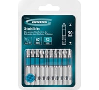 Бита GROSS PH2, 50мм, сталь S2, кругл., 10 шт 112064