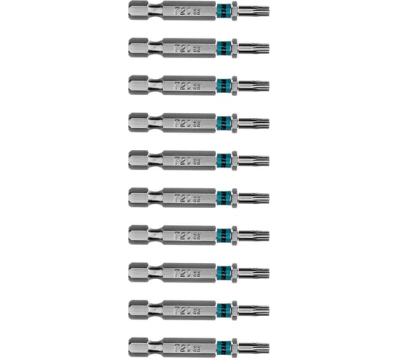 Бита GROSS Torx 20, 50мм, сталь S2, шестигр., 10 шт 114070