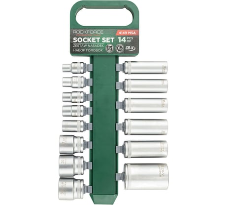 Головки, набор Rockforce 14 предметов, 1/2 (6гр.) RF-4149 MSA(64134)