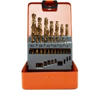 Набор сверл HORTZ 1-10 19 шт Р6М5К5 (HSS-Co5) металлический кейс 1162886