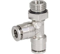 Фитинг цанга тройник, поворотный Cn-Tccr-1/4M-6 для полиуретана и пластиковых трубок PI TOOLS Арт. 9655