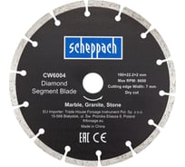 Круг отрезной Scheppach 180х22.2х2мм Sch-CW6004(62952)