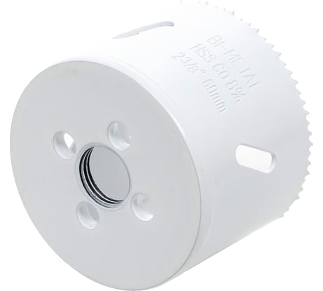 Коронка биметаллическая по металлу Hilberg 60мм, мелкий зуб, Bi-Metal Cobalt 8 (М42), CMS060