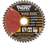 Диск пильный по дереву WURZ 200х48Тх2.4х32/30/25.4мм WW20048