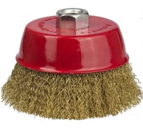 Щетка чашечная Admiral Stars для УШМ 0.3 мм, 60 мм, витая латунир. стальная проволока ЦБ-10003849